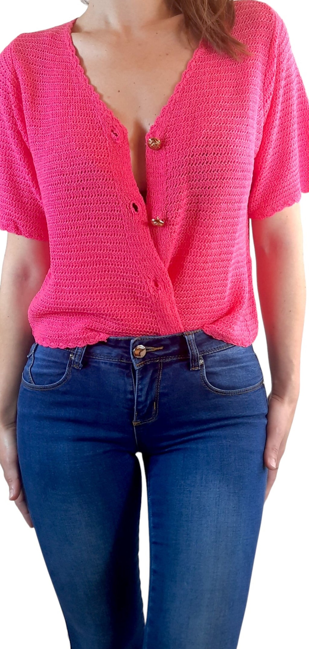 maglia crochet fucsia 2