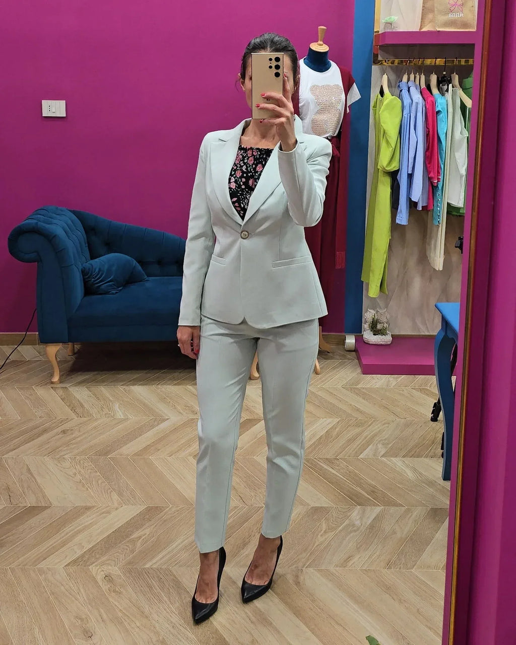 tailleur elegante salvia yeszee - Identity Look