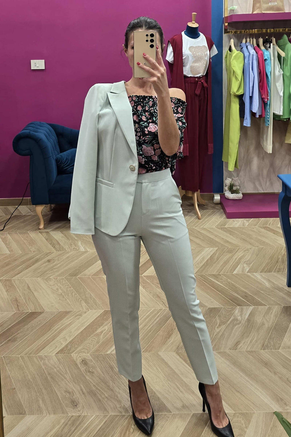 tailleur elegante salvia yeszee - Identity Look