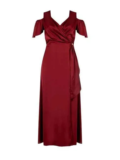 Elisa d'Ospina X Rinascimento Curvy | Abito Lungo in Raso - Identity Look