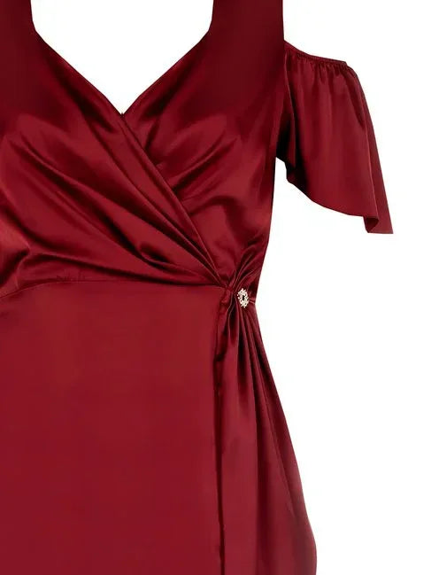 Elisa d'Ospina X Rinascimento Curvy | Abito Lungo in Raso - Identity Look