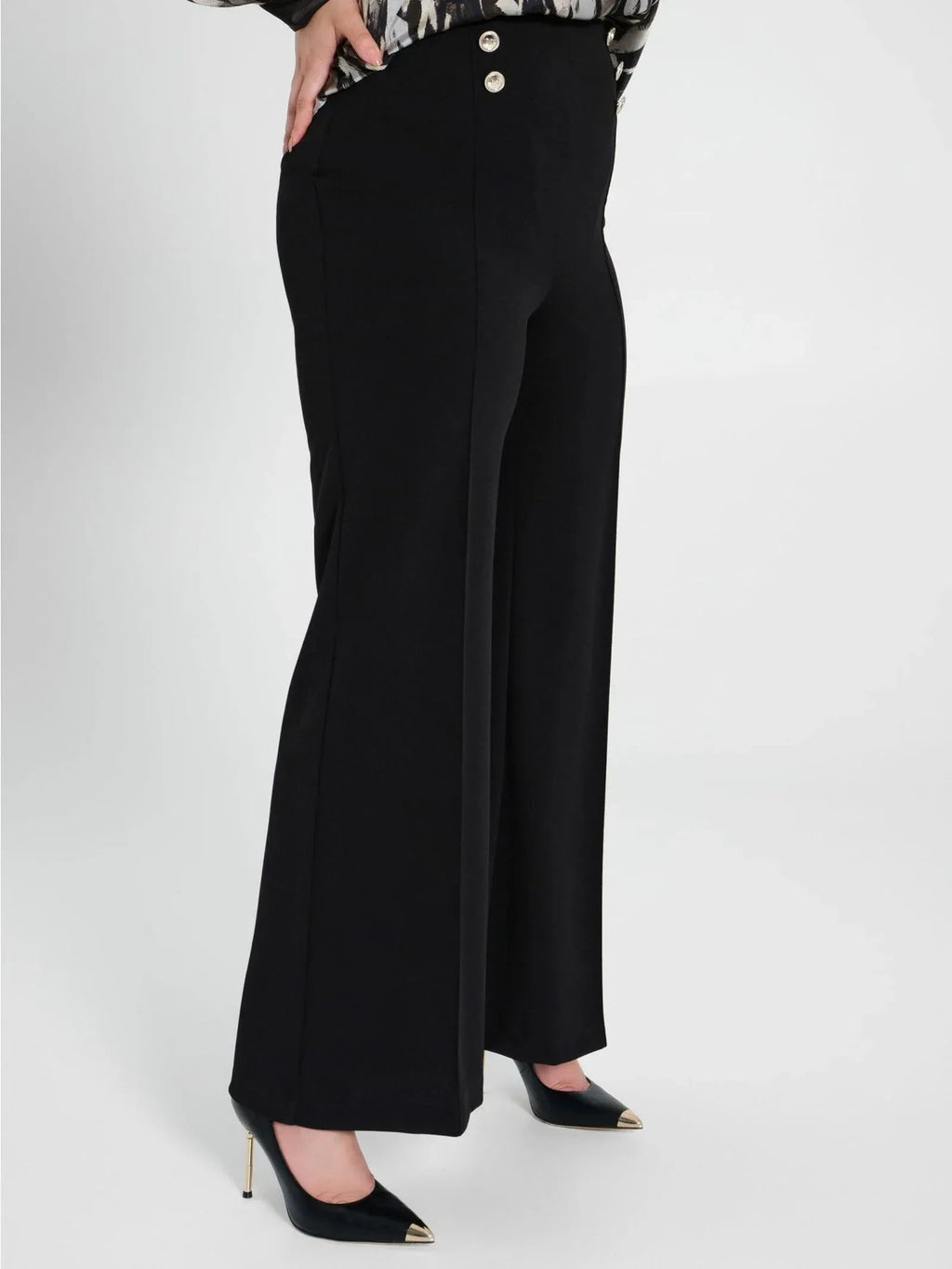 Pantaloni Curvy con Bottoni Dorati Rinascimento - Identity Look