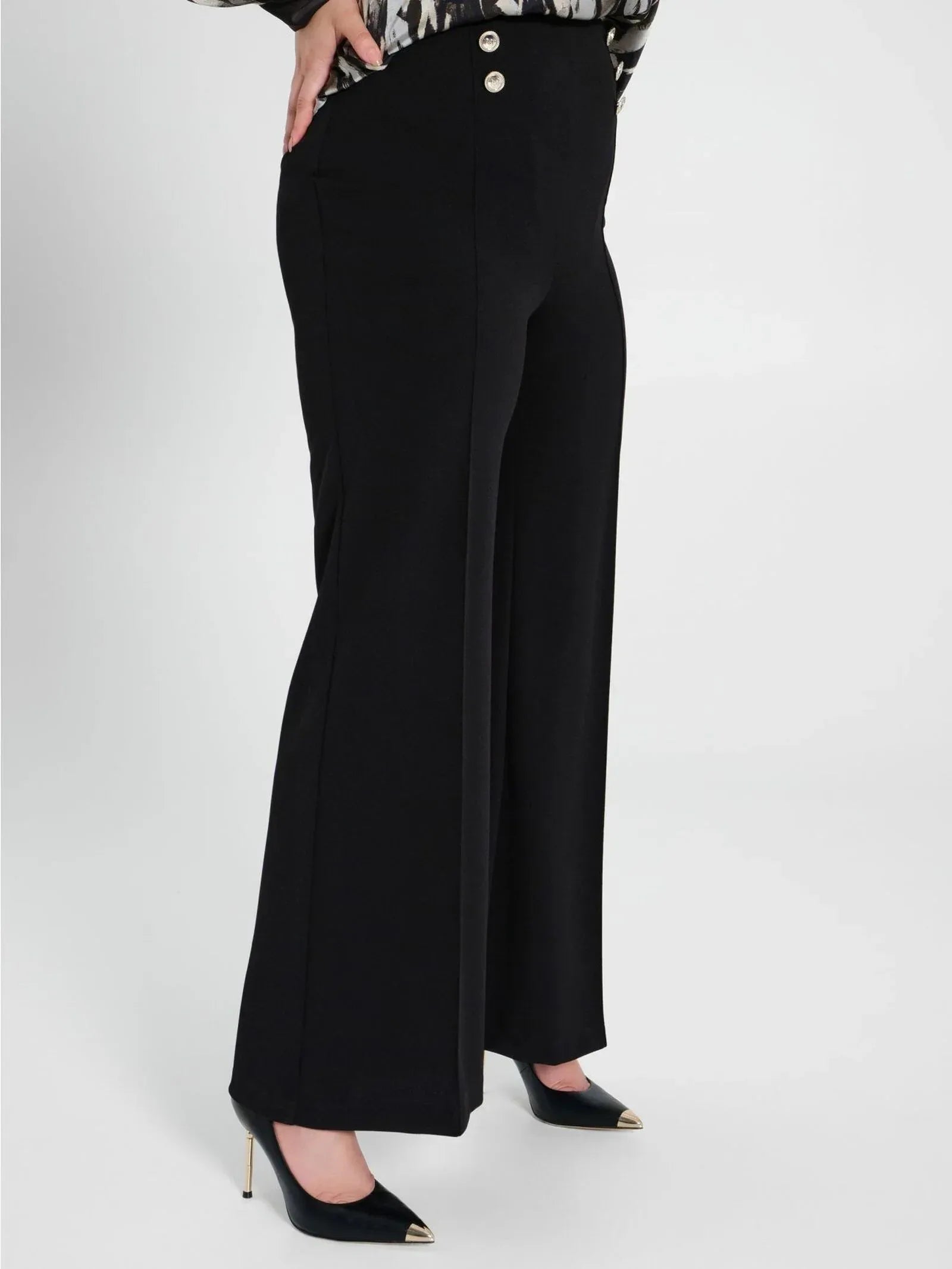 Pantaloni Curvy con Bottoni Dorati Rinascimento - Identity Look