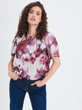 blusa curvy stampa fiori astratti rinascimento curvy - Identity Look
