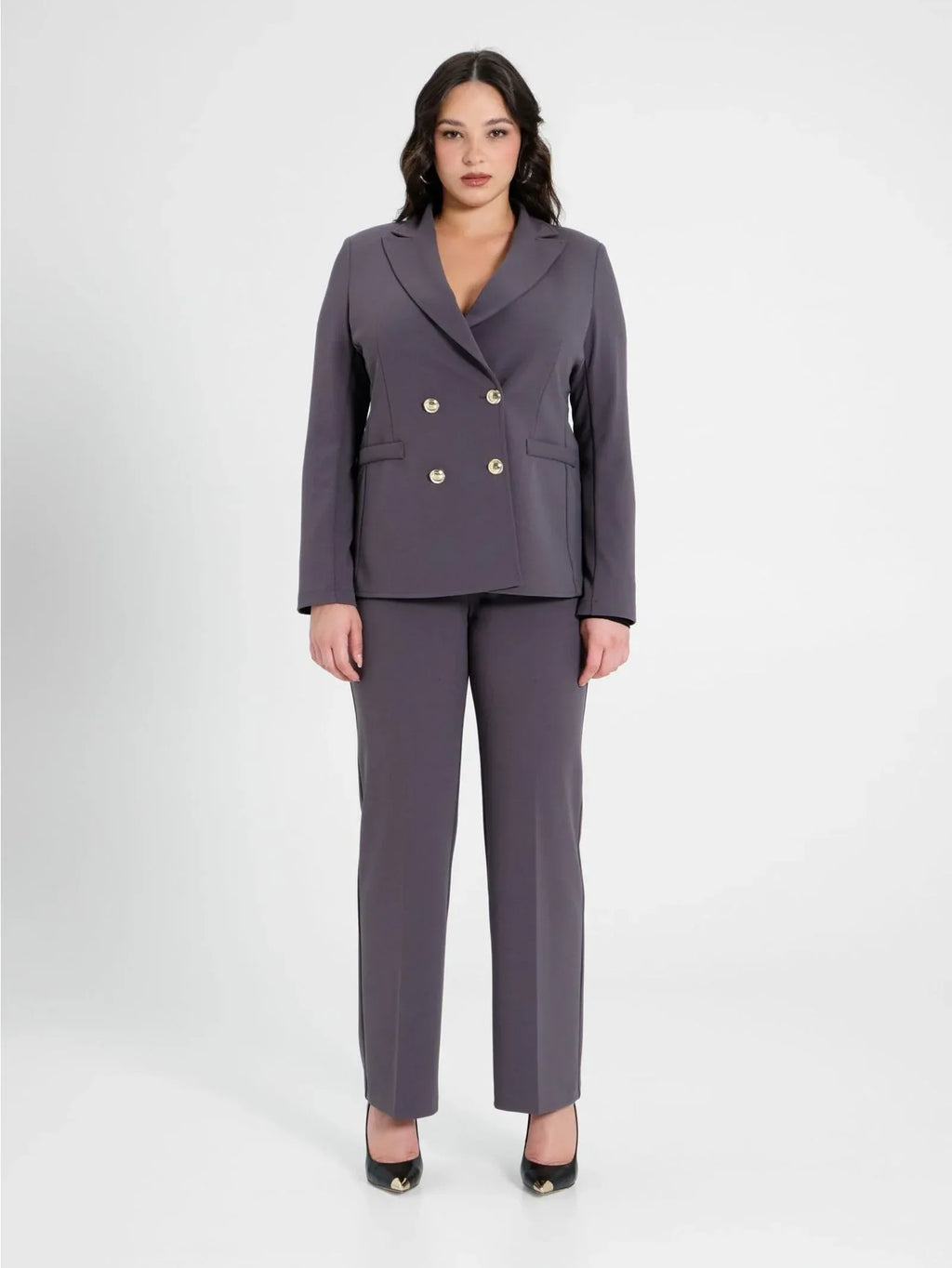 Rinascimento curvy tailleur elegante grigio - Identity Look