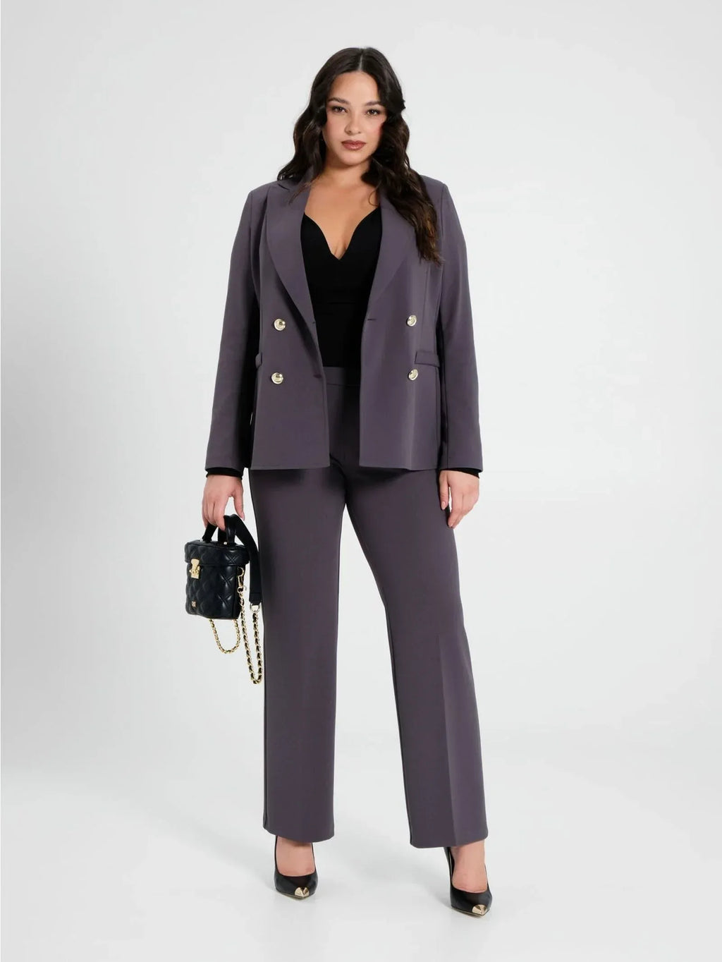 Rinascimento curvy tailleur elegante grigio - Identity Look