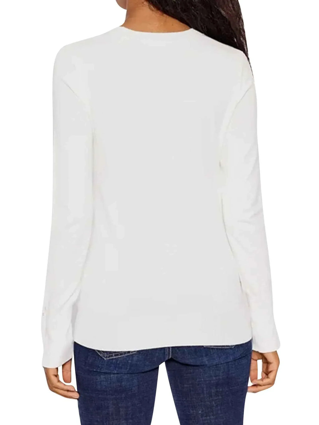 Maglioncino guess girocollo bianco - Identity Look