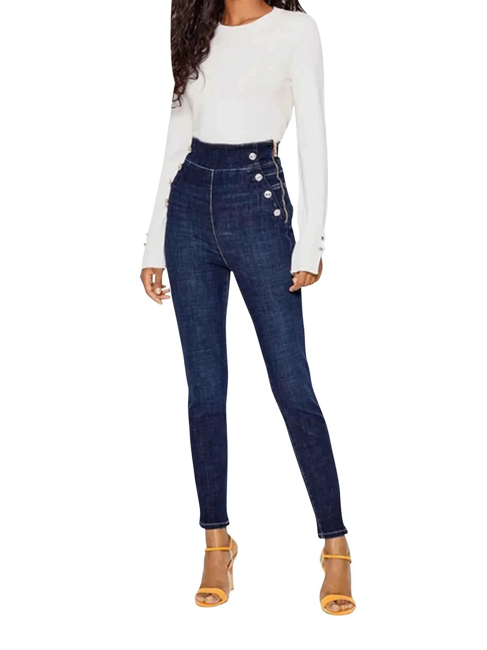 Maglioncino guess girocollo bianco - Identity Look