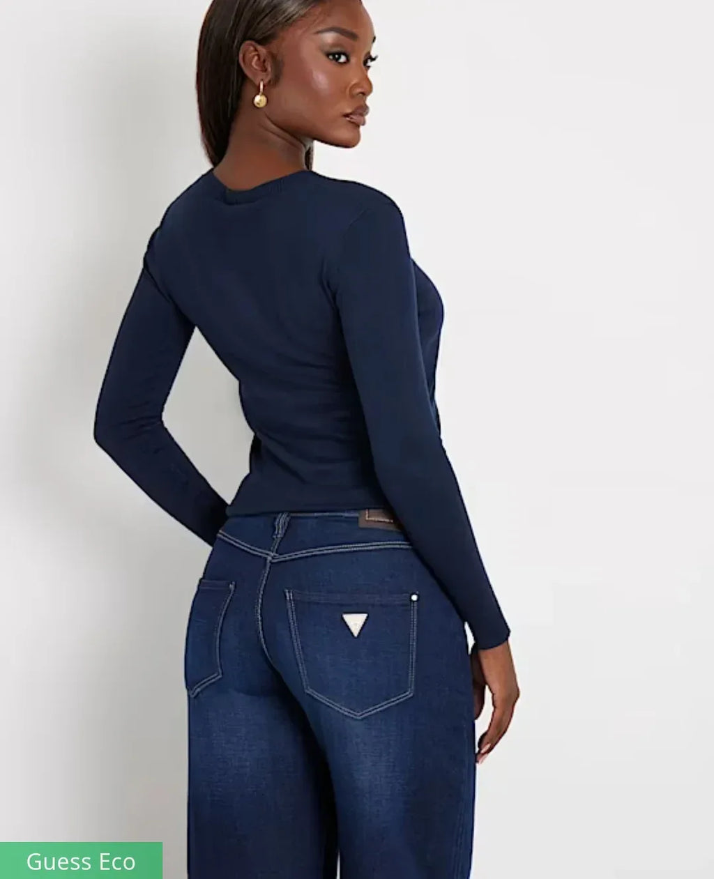 Maglioncino guess logo strass - Identity Look