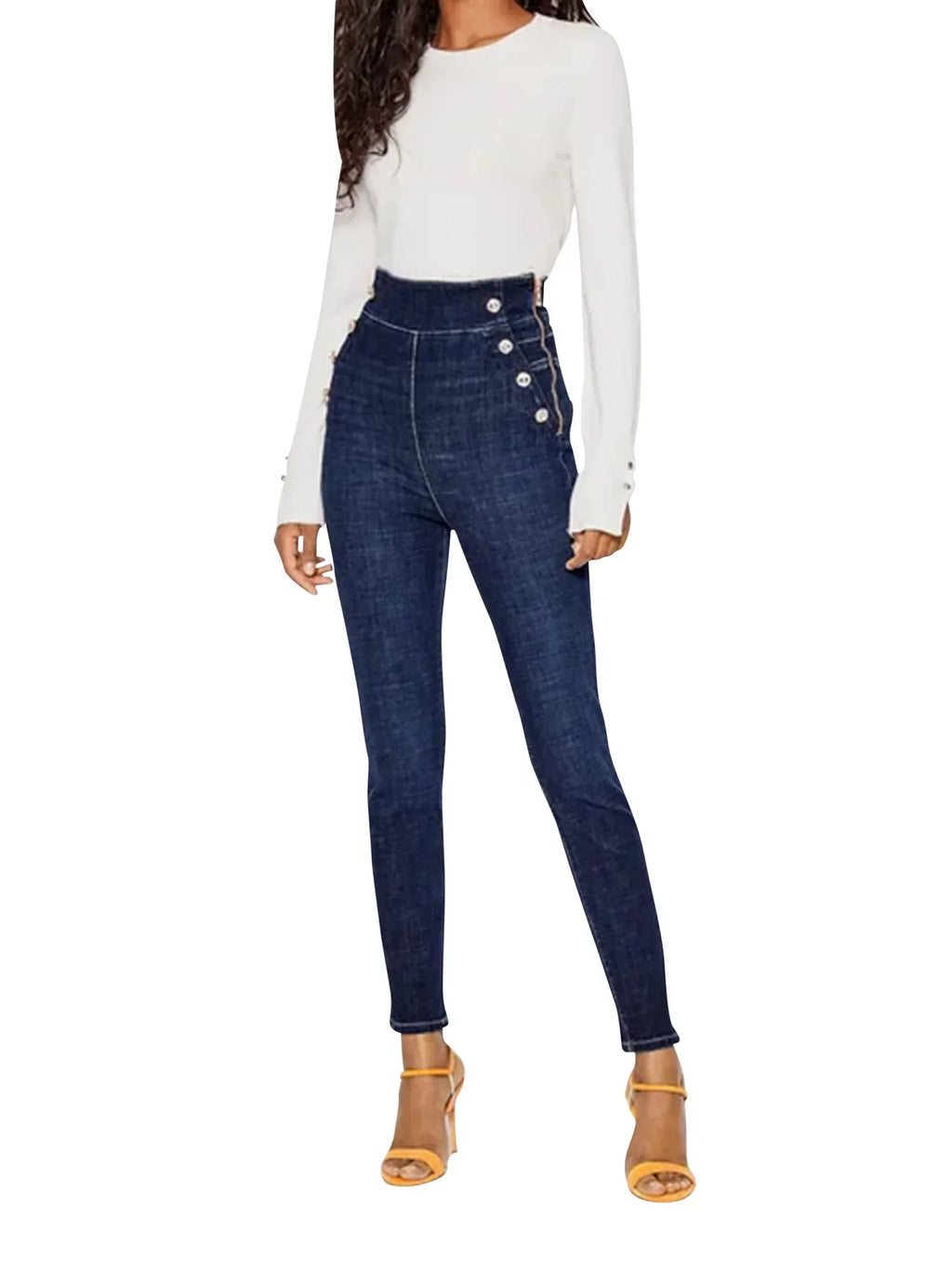 Maglioncino guess girocollo rosa - Identity Look