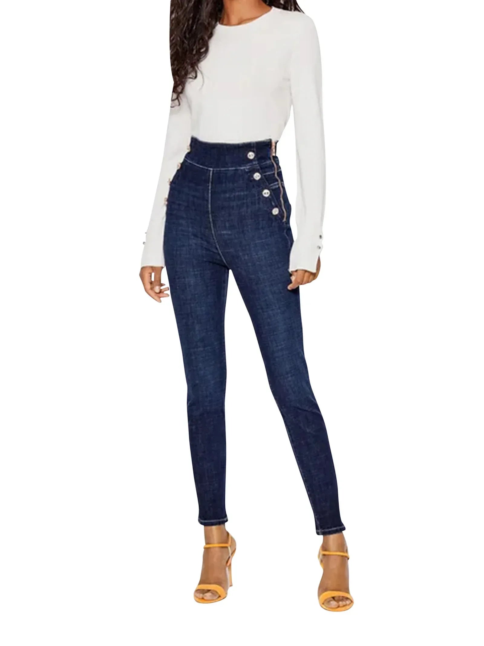 Maglioncino guess girocollo rosa - Identity Look