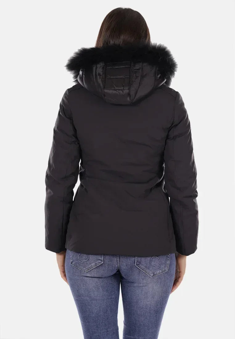 giubbino yeszee con cappuccio e pelliccia e finto gilet - Identity Look