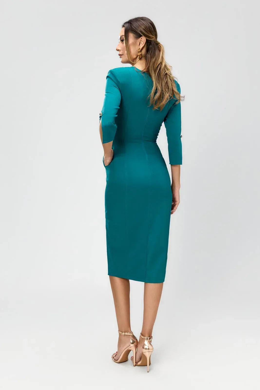 Tubino elegante ottanio - verde - Identity Look