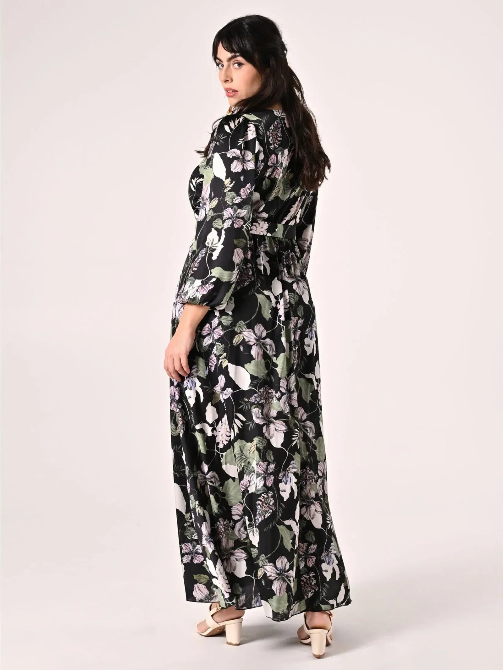 Rinascimento abito lungo floreale - Identity Look