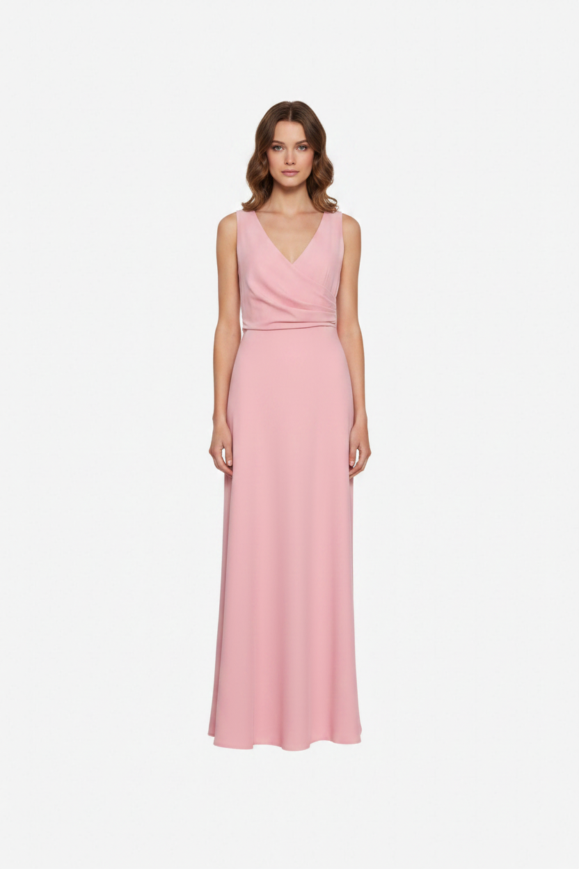 saiph elegant light pink long dress