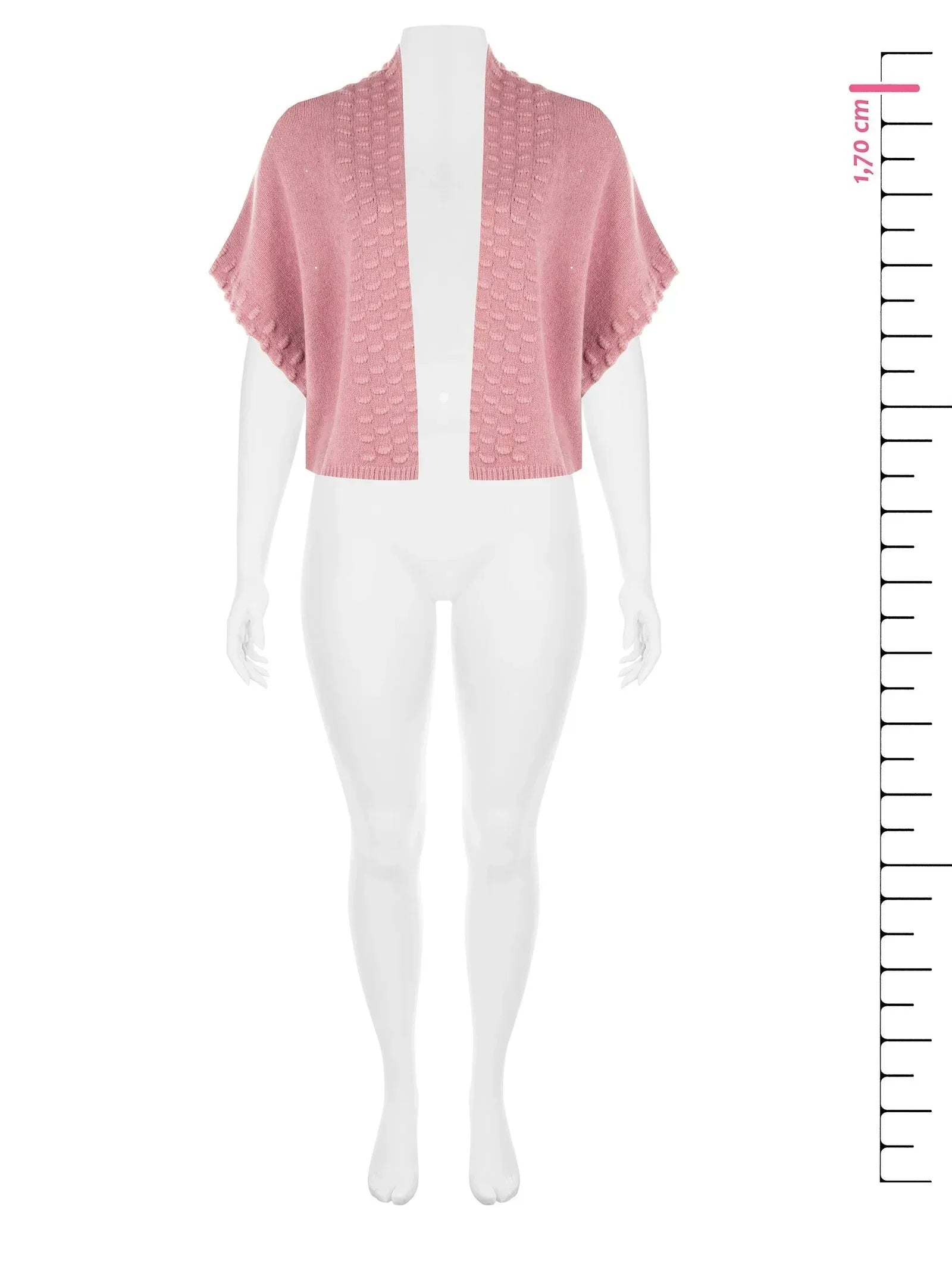 rinascimento curvy cardigan aperto con micropaille - Identity Look