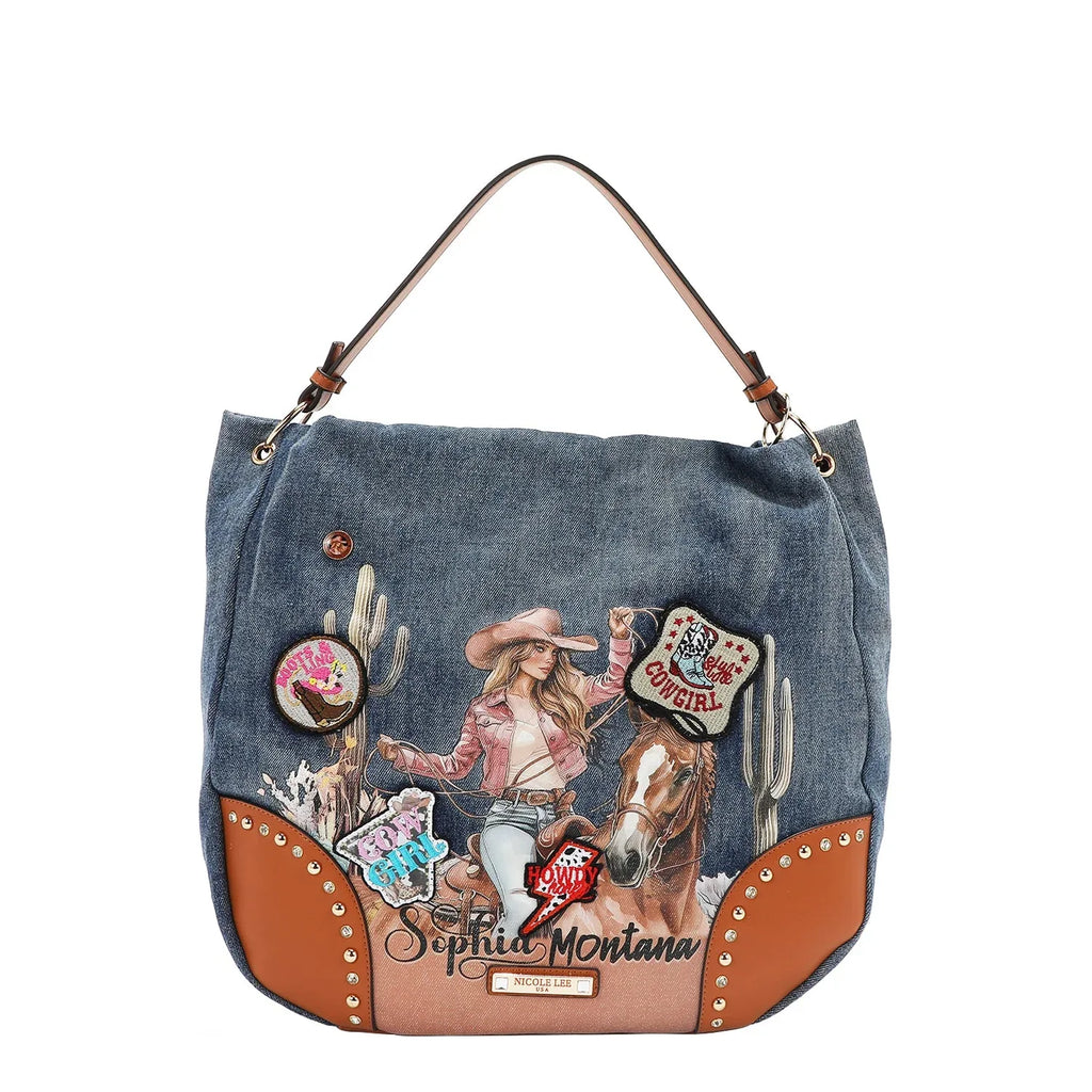 Nicole Lee borsa denim hobo sofia montana - Identity Look