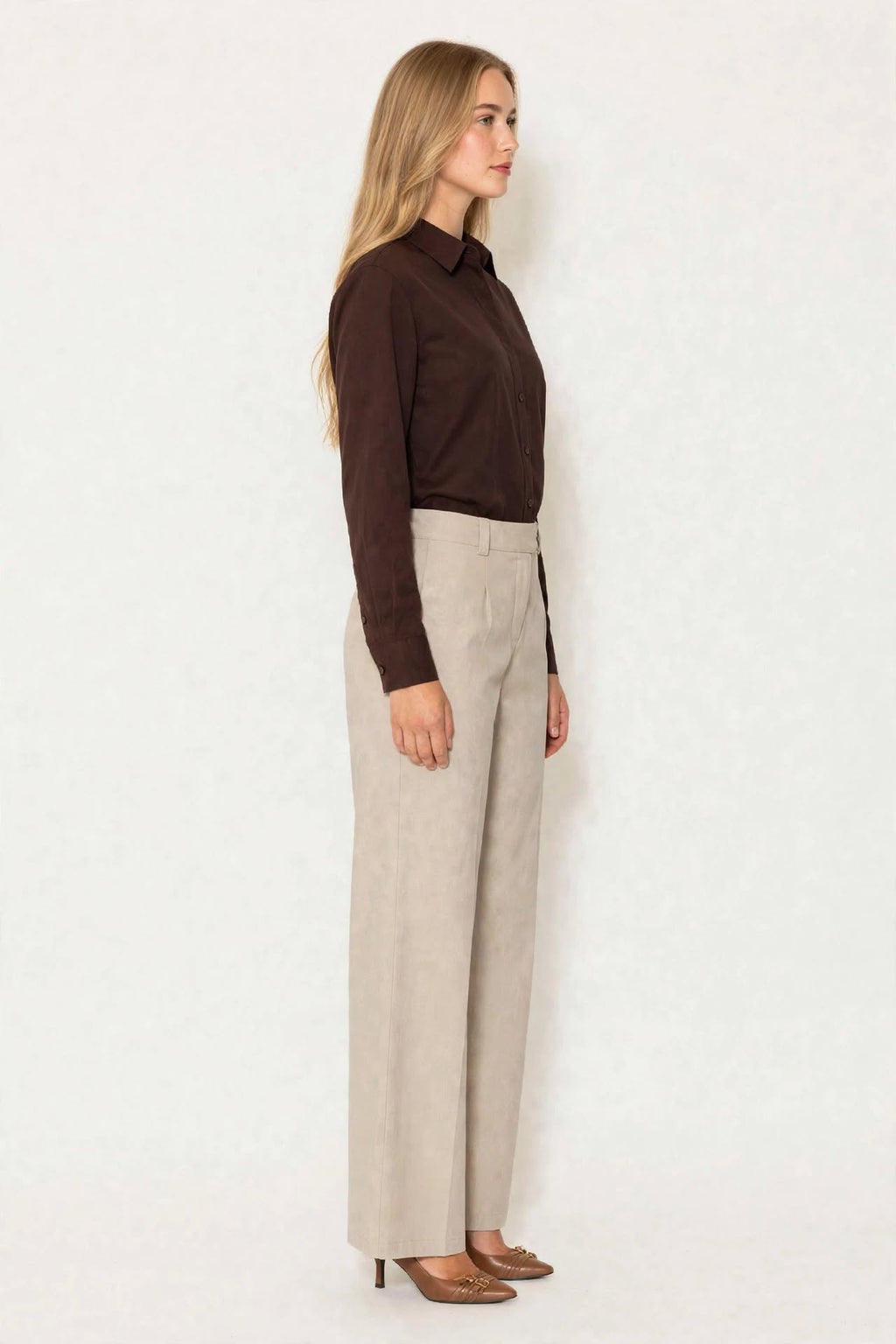 Rinascimento pantalone diritto tortora