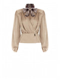 Rinascimento blusa in raso con foulard
