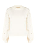 Rinascimento maglione con cristalli e perle