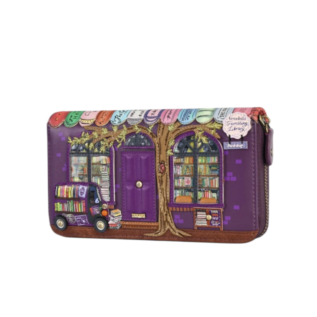 Vendula Travelling Library Bookshop Large Ziparound Wallet