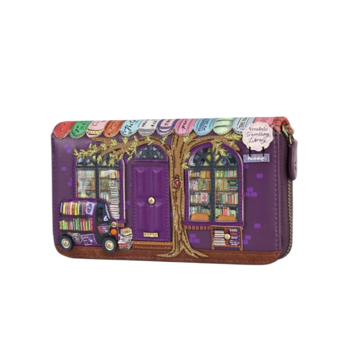 Vendula Travelling Library Bookshop Large Ziparound Wallet