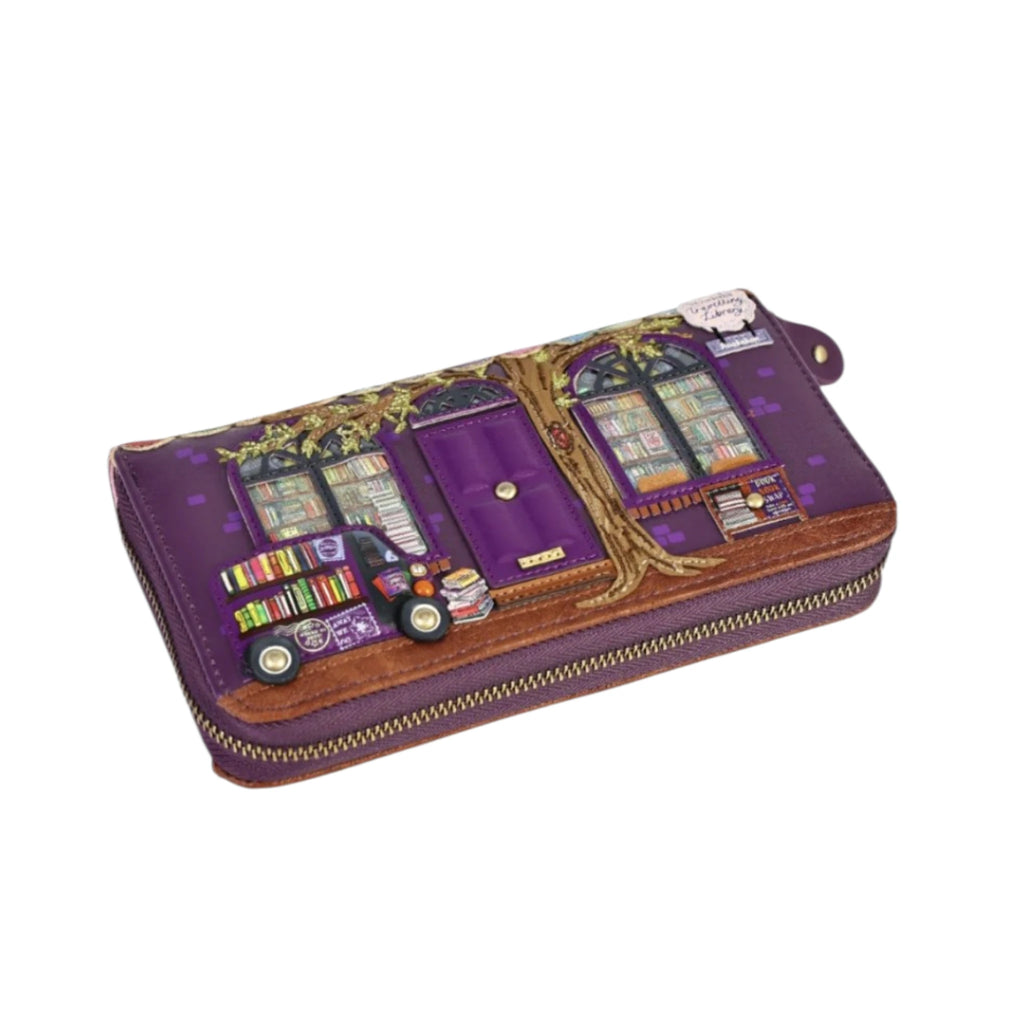 Vendula Travelling Library Bookshop Large Ziparound Wallet