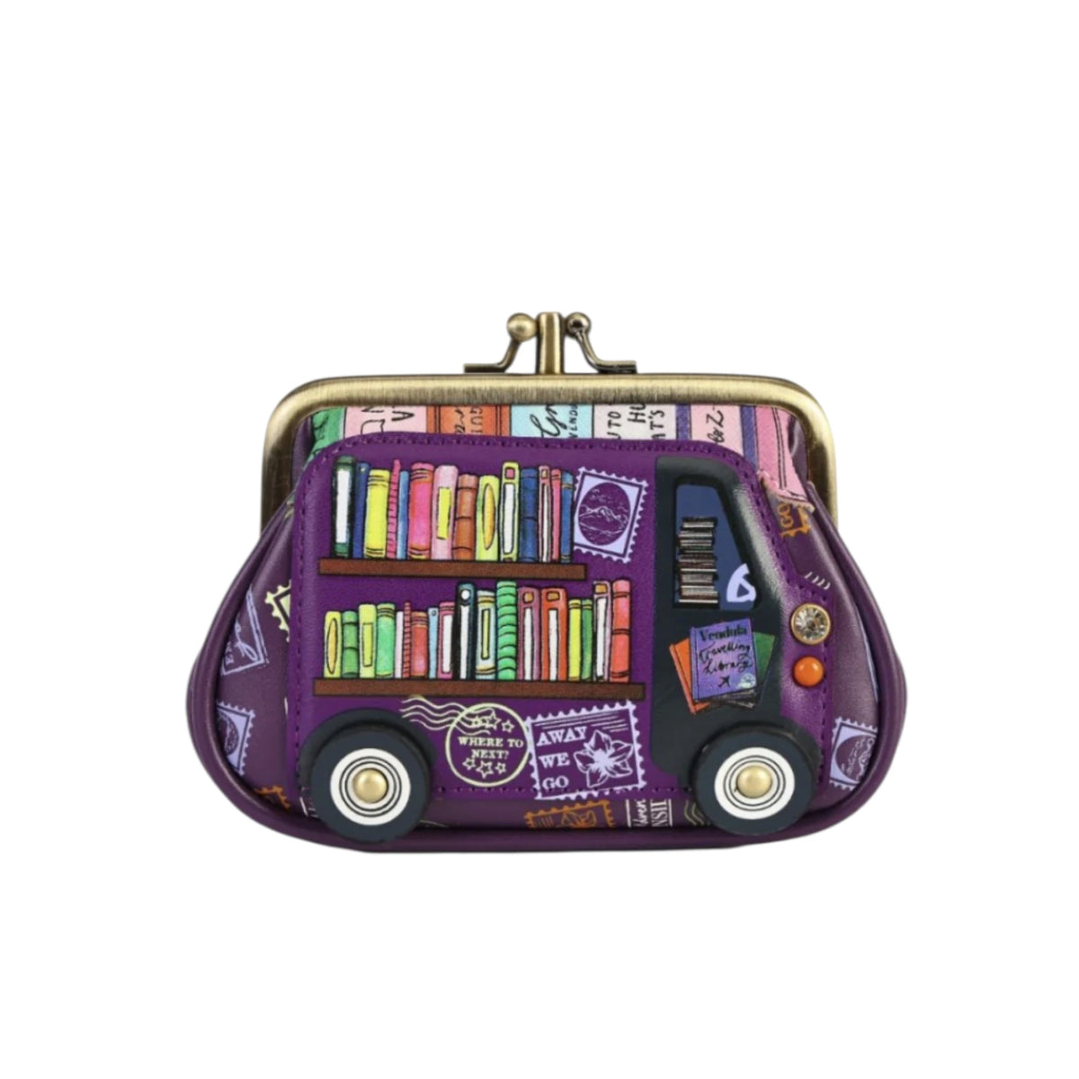 Vendula Travelling Library Bookshop Clipper Coin Purse