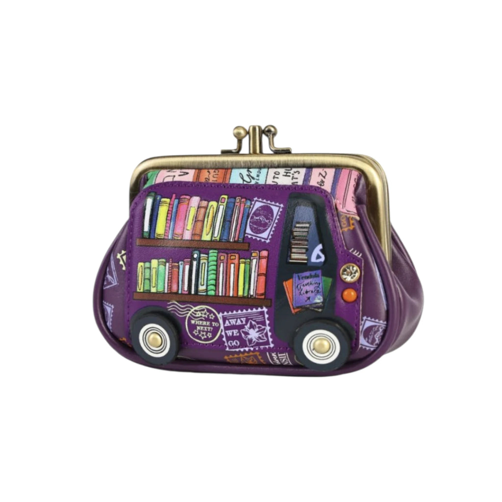 Vendula Travelling Library Bookshop Clipper Coin Purse