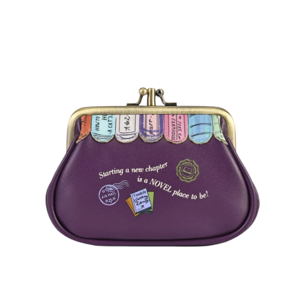 Vendula Travelling Library Bookshop Clipper Coin Purse