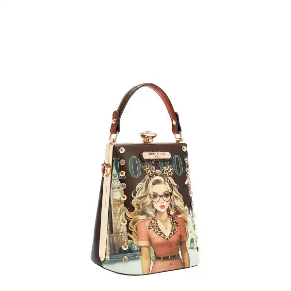 Nicole Lee borsa Gioiello London Eye brown