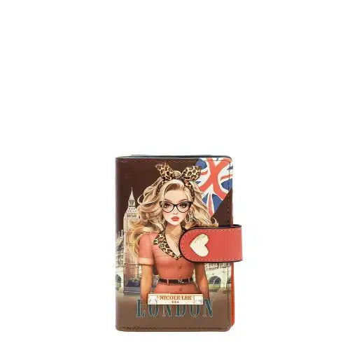 Nicole Lee Portafoglio compatto London Eye brown