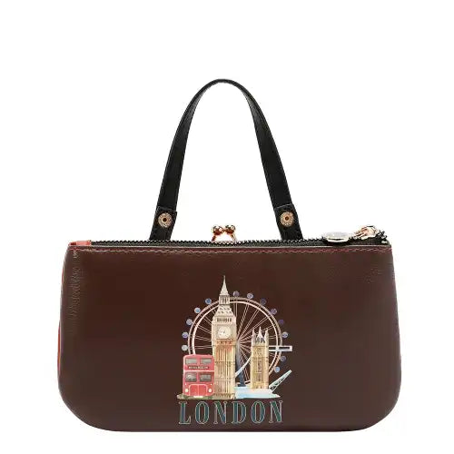 Nicole lee mini borsetta London Eye brown