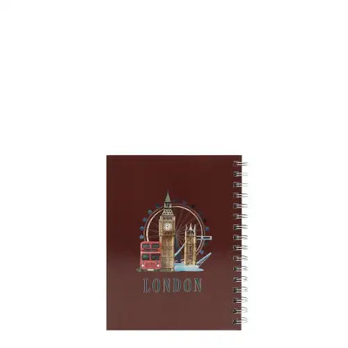 Nicole Lee Agenda a spirale con penna, note stick e tasca zip London eye