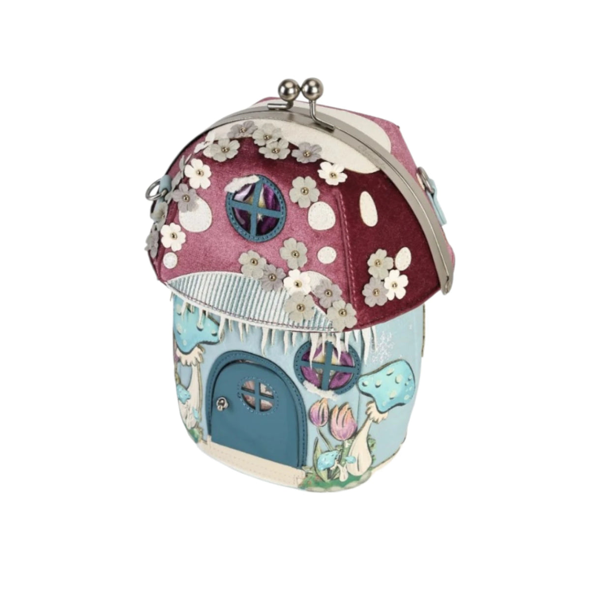 Vendula Fairy Village Snowflake Toadstool House Bag