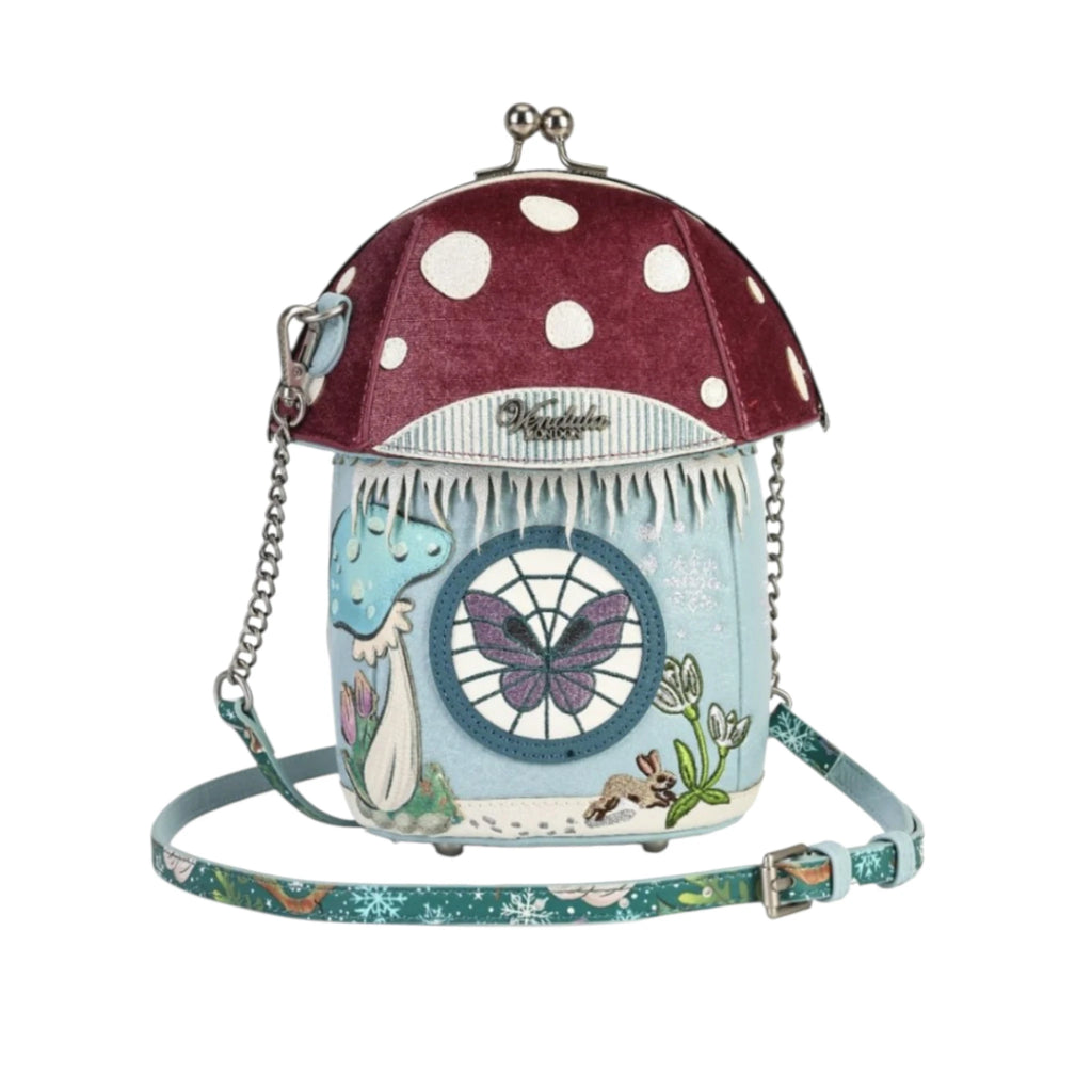 Vendula Fairy Village Snowflake Toadstool House Bag