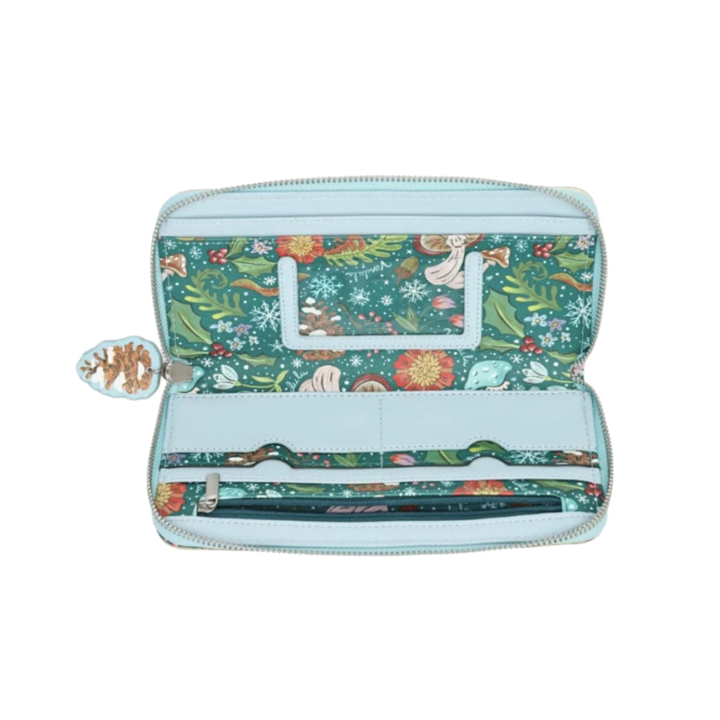Vendula Fairy Village Snowflake Large Ziparound Crossbody Wallet