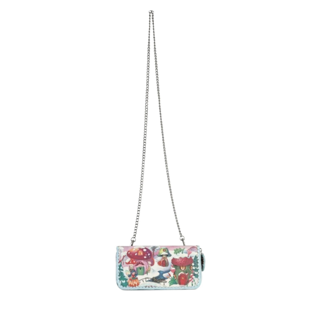 Vendula Fairy Village Snowflake Large Ziparound Crossbody Wallet