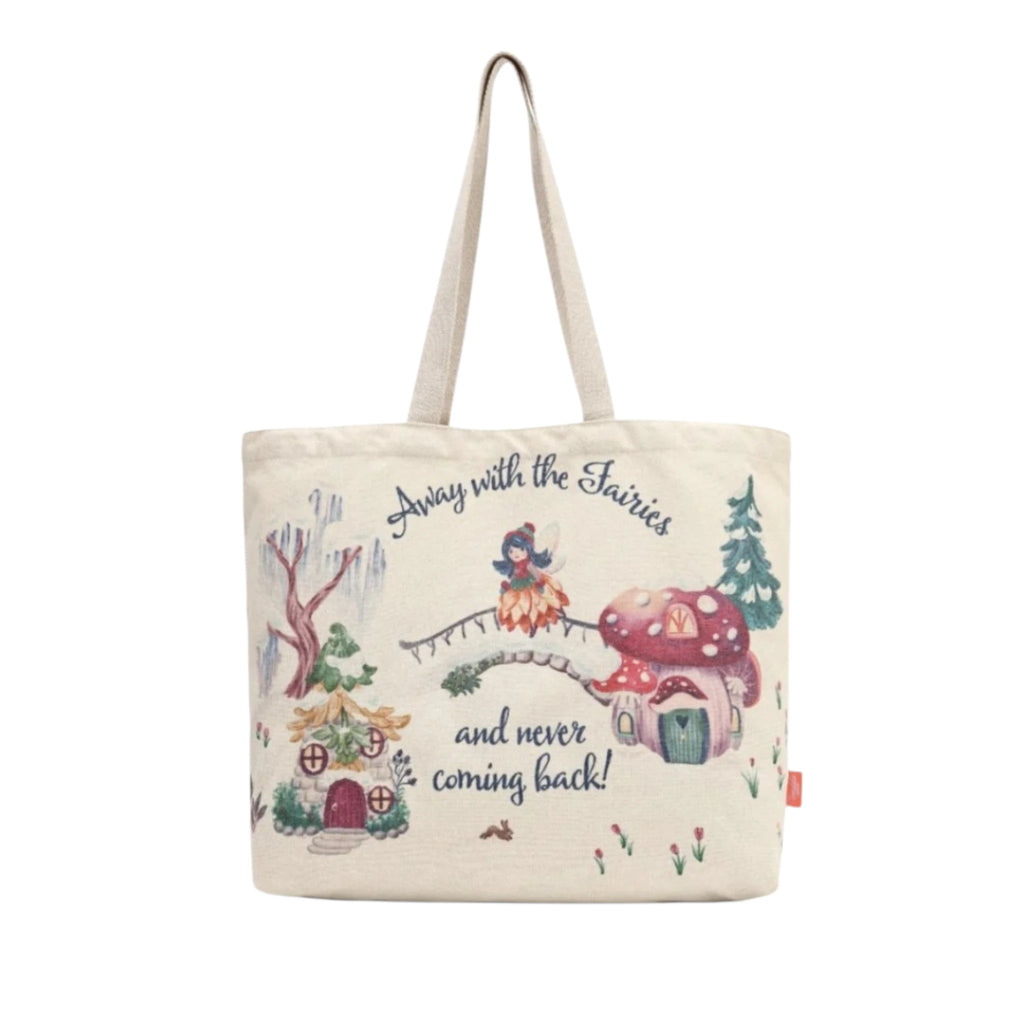 Vendula Fairy Village Snowflake Canvas Tote Bag