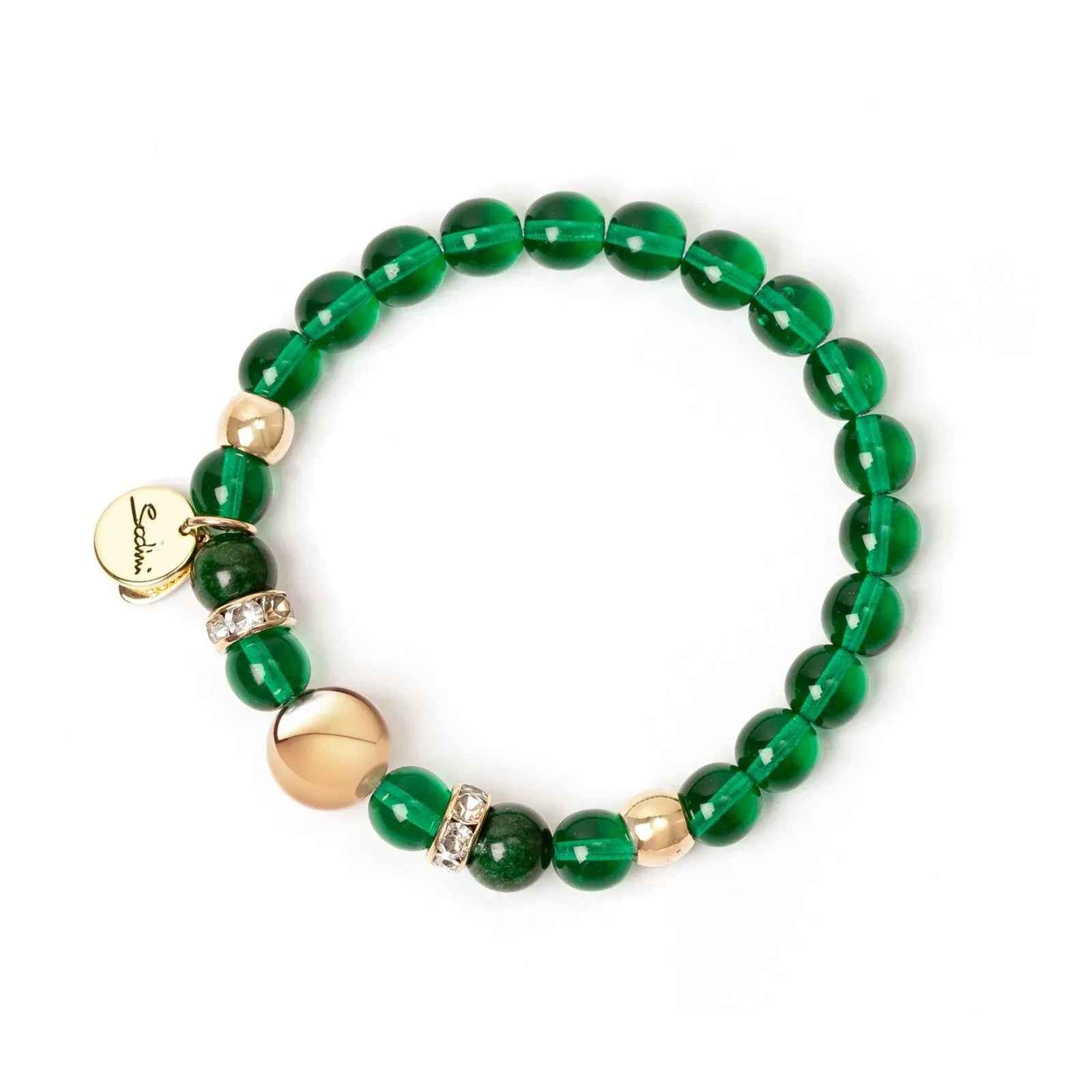 Sodini Bracciale elastico sfere e boule aurea Mylitta - Bordeaux