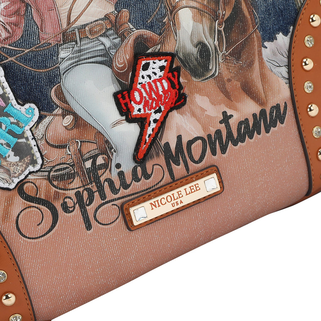 Nicole Lee Sofia Montana Denim Hobo Bag