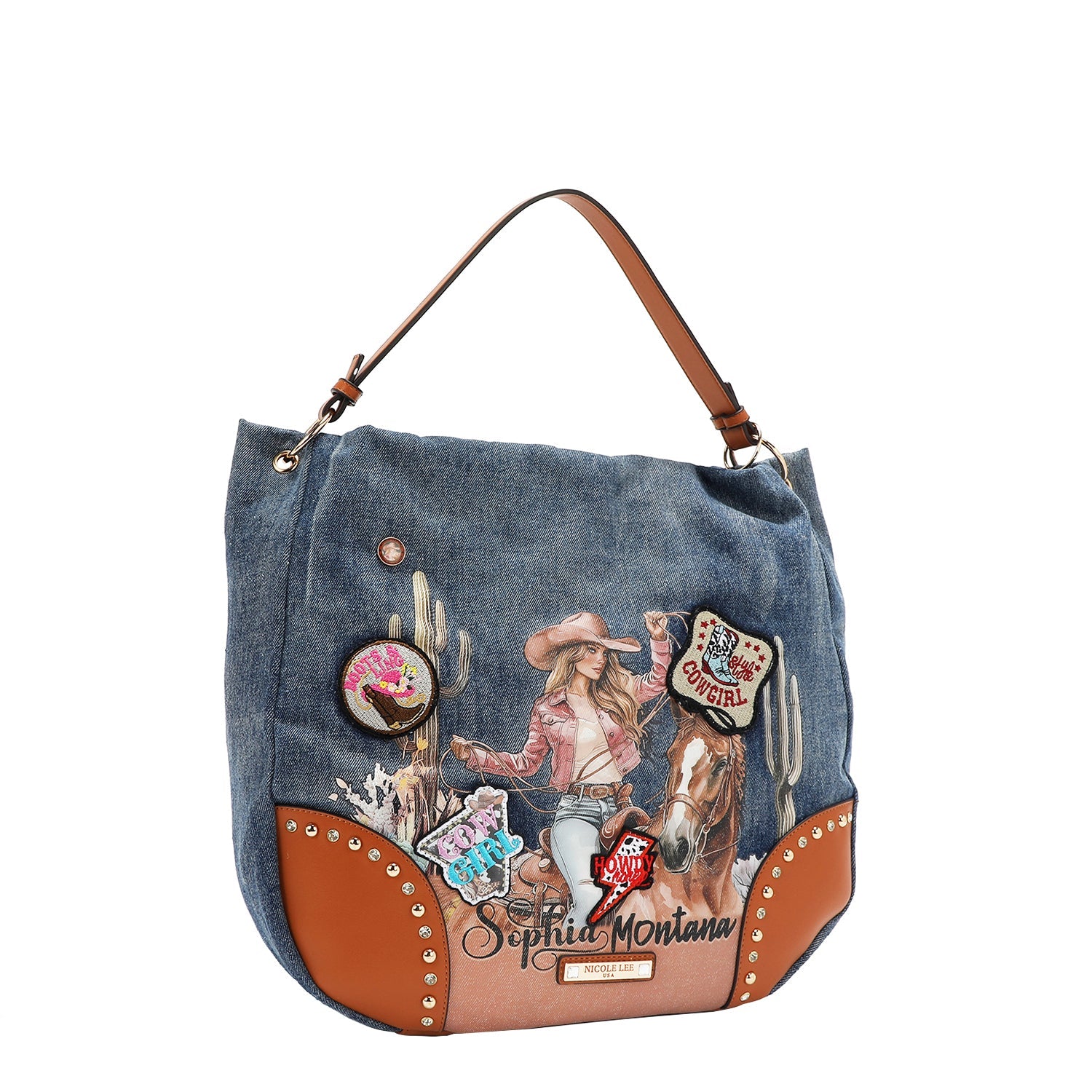 Nicole Lee borsa denim hobo Sofia Montana