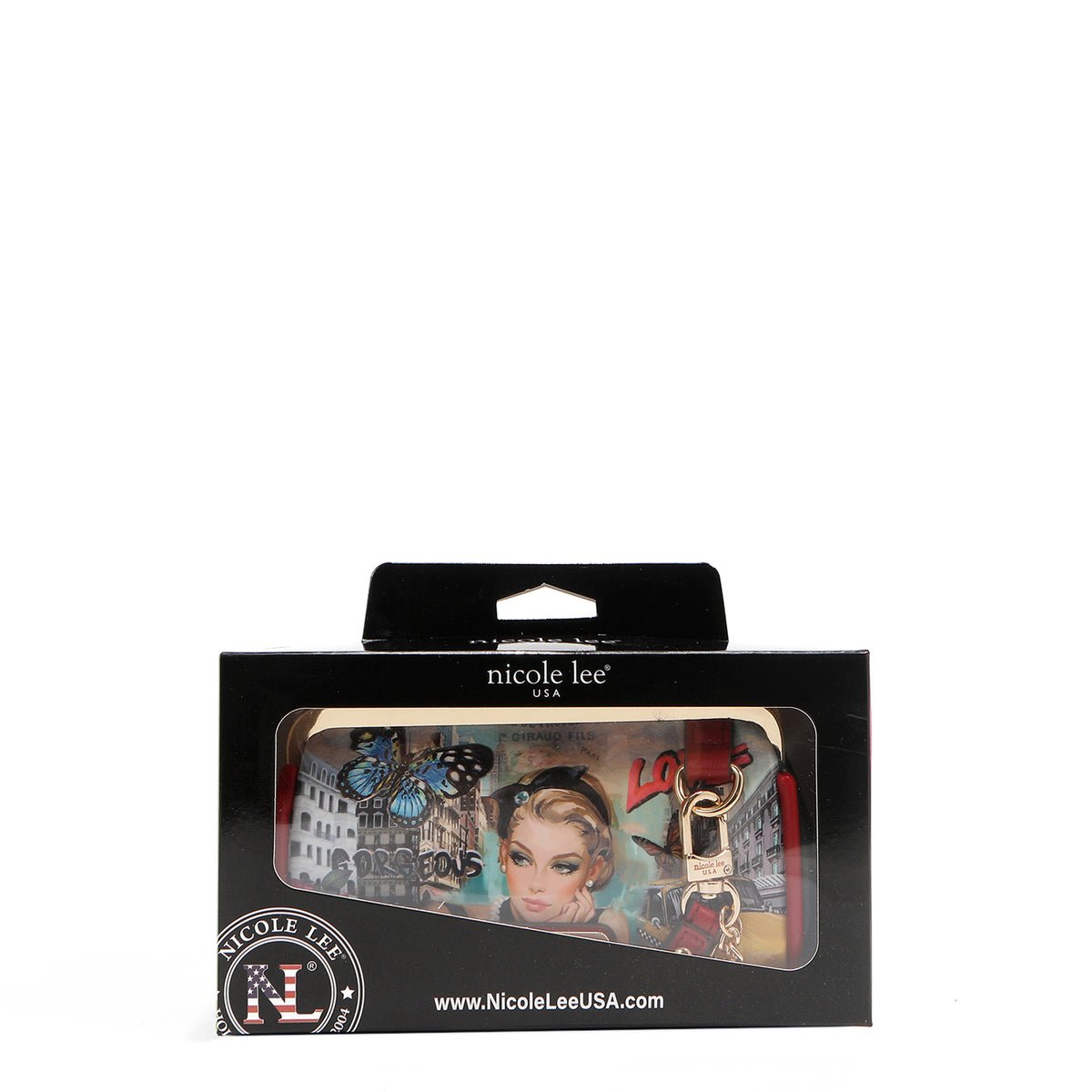 Nicole Lee clutch portamonete con polsiera