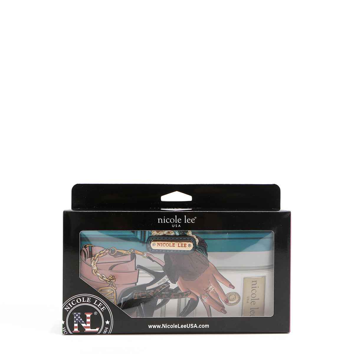 Nicole lee portafoglio grande pieghevole con scomparto rimovibile