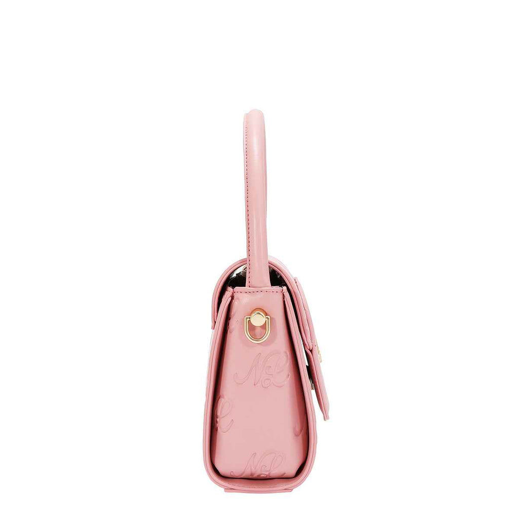 Nicole lee Borsa embossed cuore rosa