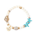 Sodini Bracciale elastico boule, elementi marini e charm Maresia - Multicolor