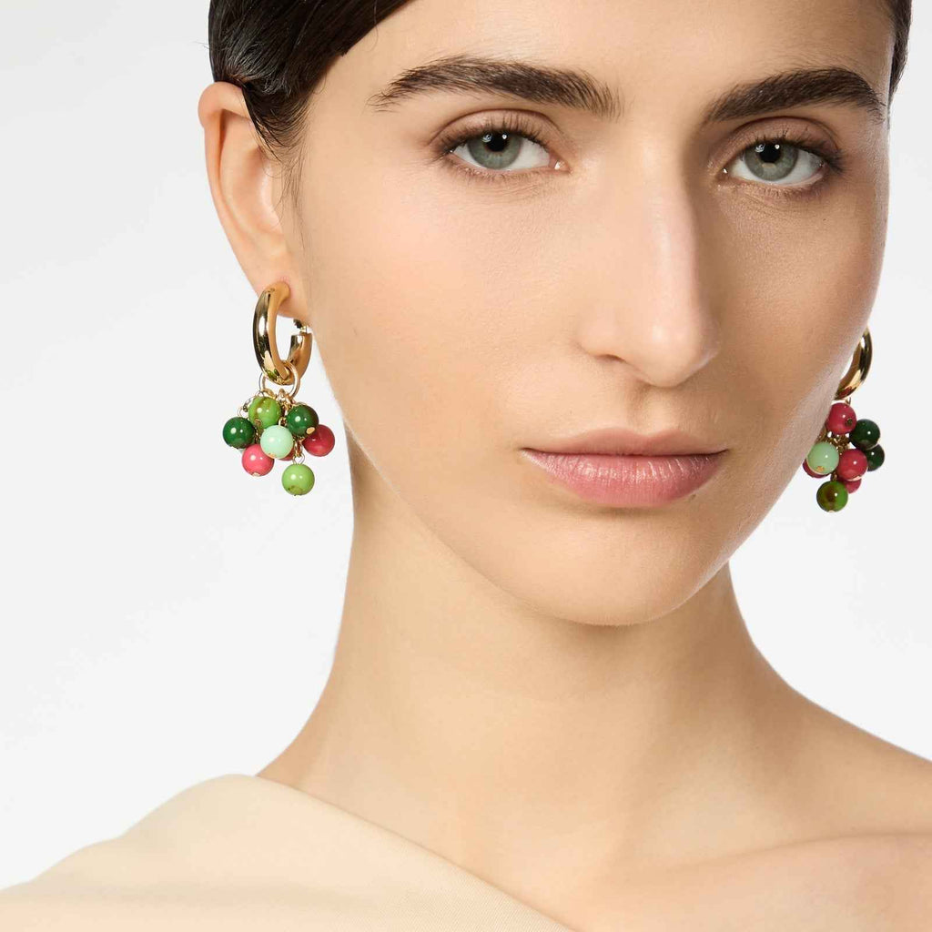 Sodini Orecchini cerchietto e grappolo Apuana - Multicolor