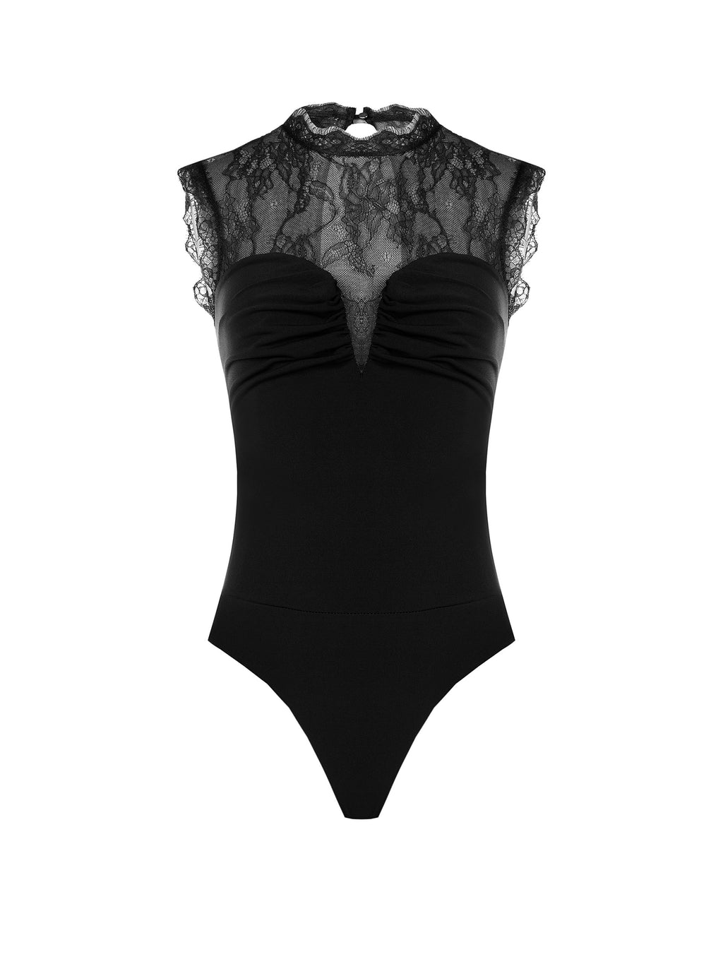 Rinascimento top smanixato birdeaux con pizzo e drappeggio