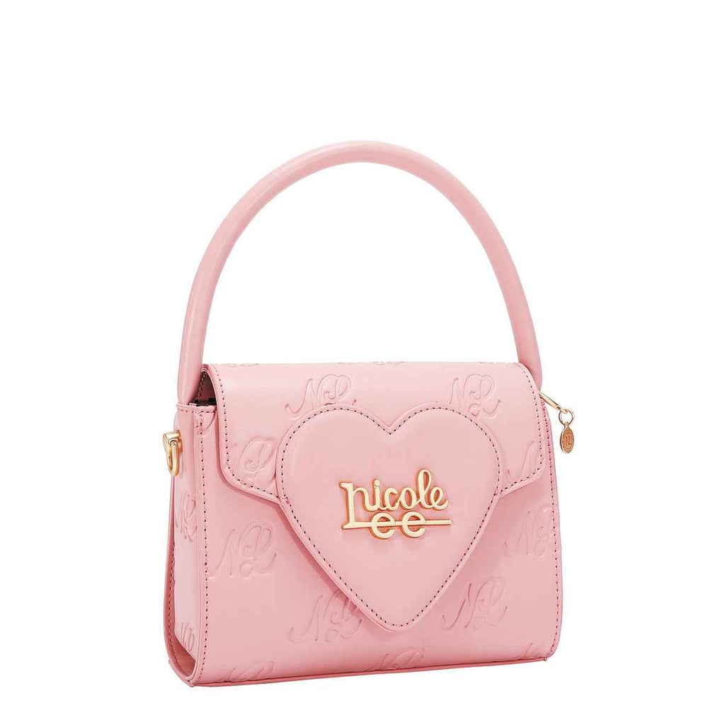 Nicole lee Borsa embossed cuore rosa