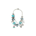 Nicole Lee bracciale silver charm azzurro